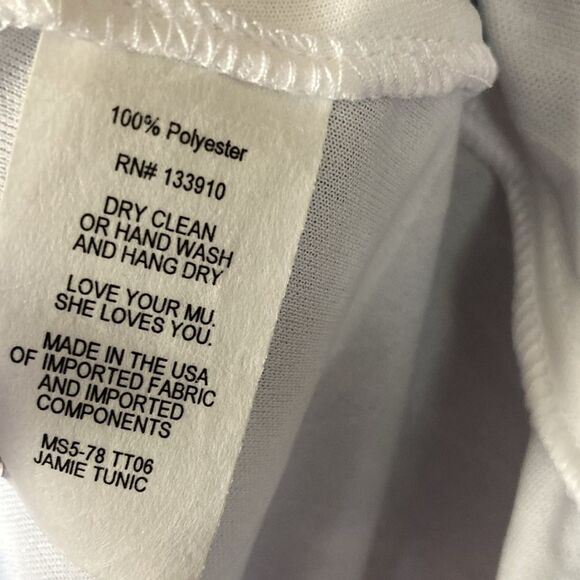 Show Me Your MuMu Jamie Long Sleeve Blue White Flowy Tunic Top Dress size S - Picture 4 of 8